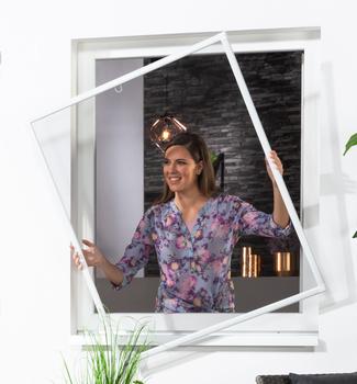 Hecht Fensterbausatz Basic, ca. B130/H150 cm, Weiß - Aluminium / Kunststoff