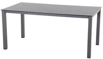 Siena Garden Lofttisch Sola, ca. B160/H73/T90 cm, Dunkelgrau - Aluminium / Papierlaminat
