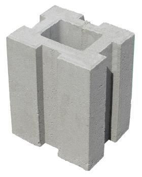 10 x Diephaus Pfostenfundamentstein, Grau - Beton - Mindestbestellmenge: 10 Stk.