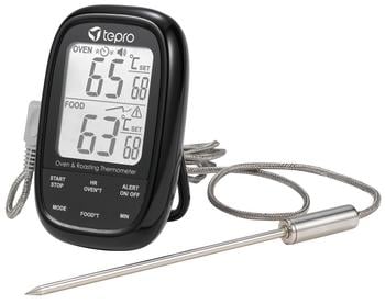 tepro Dual-Sensor Grillthermometer, Schwarz - Kunststoff