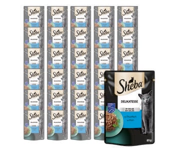 Sheba® Nassfutter für Katzen Delikatesse in Gelee, Thunfisch, 28 x 85 g