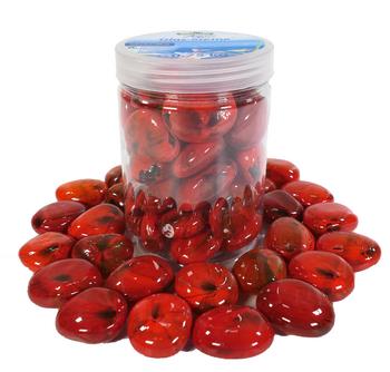 Dehner Aqua Aquariumdeko Glas-Steine, 750 g, Rot - Glas