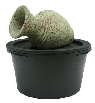 Ubbink Keramik-Gartenbrunnen Larissa, ca. B53/H30/T34 cm, Hellgrau, Hellbraun - Keramik