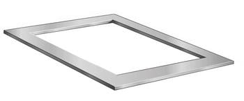 Ubbink Edelstahl-Rahmen Quadra Inox Frame, ca. B120/H8/T82 cm, Silber - Edelstahl