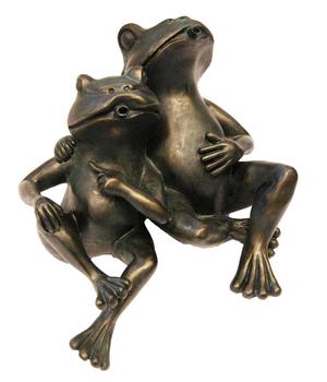 Ubbink Polystone-Wasserspeier zwei Frösche, ca. B25,5/H20/T19 cm