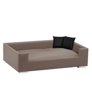 Silvio Design Hundesofa Candy, Hellgrau - Flachpressplatten, Kunstleder, Vlies