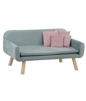 Silvio Design Hundesofa Cora, Hellblau - Flachpressplatten / Polyester Nadelholz Vlies