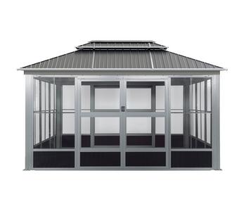 Sojag Pavillon Olan 1014, ca. B435/H291/T311 cm, Schwarz - Aluminium / Stahl