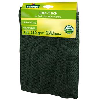2 x Dehner Winterschutz Jute-Sack, ca. B60/H80 cm, Dunkelgrün - Naturmaterial - Mindestbestellmenge: 2 Stk.