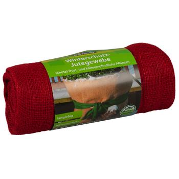 Dehner Winterschutz-Jutegewebe, ca. L300/B105 cm, Rot - Naturmaterial