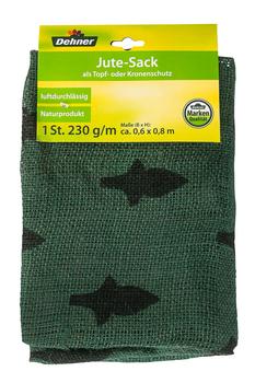 2 x Dehner Winterschutz Jute-Sack mit Relief, Dunkelgrün - Naturmaterial - Mindestbestellmenge: 2 Stk.