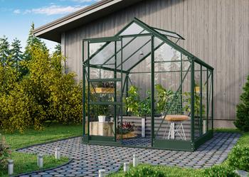 Vitavia Gewächshaus Pontos 3800 ESG/NSG, inkl. Stahlfundamentrahmen, ca. B195/H207/T199 cm