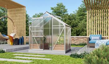 Vitavia Gewächshaus Primus 2500, HKP, Dunkelgrün - Aluminium / Polycarbonat