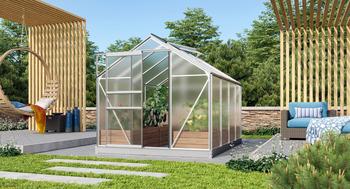 Vitavia Gewächshaus Primus 5000, HKP, Dunkelgrün - Aluminium, Polycarbonat