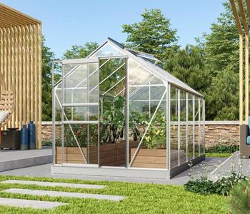 Vitavia Gewächshaus Primus 6200, ESG, Silber - Aluminium / Sicherheitsglas