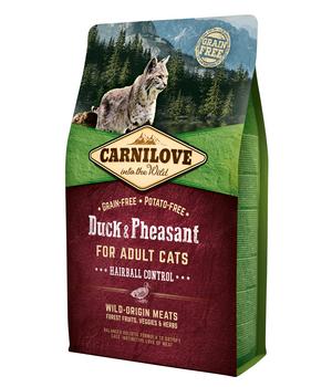 Carnilove Trockenfutter für Katzen Hairball Control Adult, Ente & Fasan