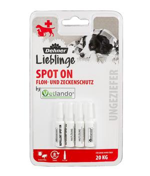 Dehner Lieblinge Floh- und Zeckenschutz Spot On für große Hunde, 4 x 2ml