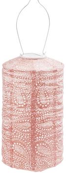 Lumiz Solar-Lampion Cylinder Paisley, ca. Ø18/H33 cm, Zartrosa - Kunststoff