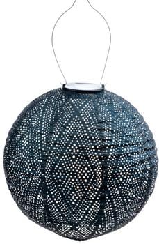 Lumiz Solar-Lampion Round Ikat, ca. Ø30/H29 cm, Blau - Kunststoff