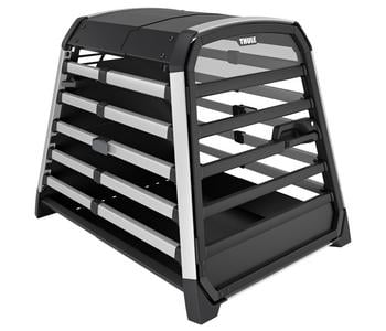 THULE Allax XL Compact Hundetransportbox, ca. B73/H70/T89-94 cm, Schwarz / Silber - Aluminium Kunststoff
