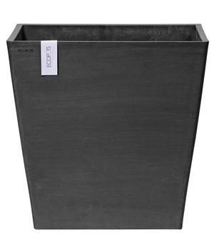 Ecopots Kunststoff-Topf Rotterdam mit Rollen und Wassersystem, quadratisch