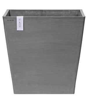 Ecopots Kunststoff-Topf Rotterdam mit Rollen und Wassersystem, quadratisch