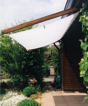 Peddy Shield Sonnensegel, rechteckig, ca. B420/T140 cm, Weiß - Polyester