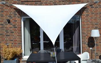 Floracord Sonnensegel, dreieckig, ca. B360/T360 cm, Weiß - Polyester