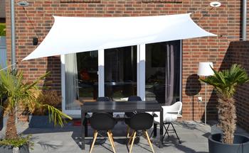 Floracord Sonnensegel, rechteckig, ca. B300/T250 cm, Weiß - Polyester