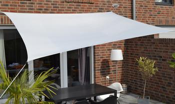 Floracord Sonnensegel, quadratisch, ca. B360/T360 cm, Creme - Polyethylen