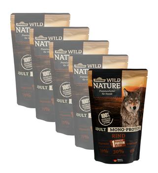 Dehner Wild Nature Nassfutter für Hunde Mono-Protein Adult, Rind