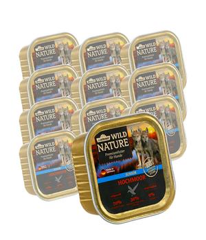 Dehner Wild Nature Nassfutter für Hunde Hochmoor Junior, 11 x 150 g