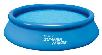 Summer Waves Rundpool, Blau - Polyester / PVC