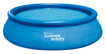 Summer Waves Rundpool, Blau - Polyester / PVC