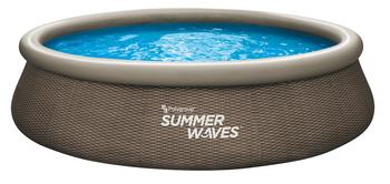 Summer Waves Rundpool Rattan, braun - Polyester / PVC