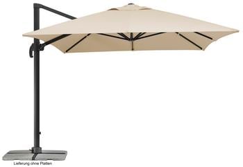 Schneider Ampelschirm Rhodos Grande, Beige - Polyester, Aluminium
