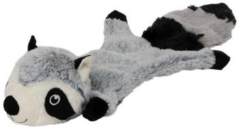 Dehner Wild Nature Hundespielzeug Flat Racoon, Grau / Schwarz - Polyester
