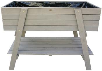 Habau Holz-Hochbeet Alina, hellgrau, ca. B115/H90/T45 cm - Holz / Kunststoff