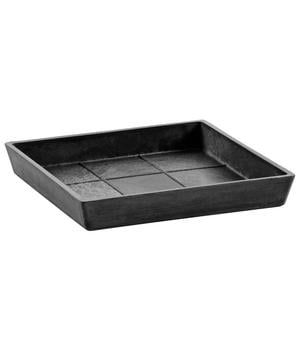 Ecopots Kunststoff-Untersetzer Rotterdam, quadratisch, Dunkelgrau - Kunststoff