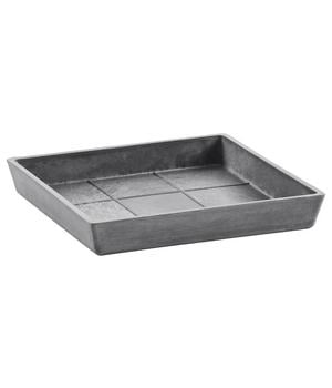 Ecopots Kunststoff-Untersetzer, quadratisch, Grau - Kunststoff