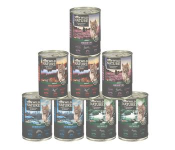 Dehner Wild Nature Nassfutter für Katzen Probier-Set, 8 x 400 g