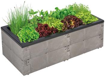 Juwel Pflanzkasten Timber, ca. B130/H41/T60 cm, Grau - Kunststoff