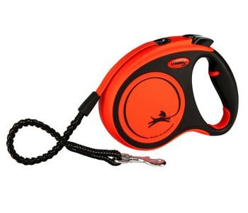 flexi® Hundeleine Gurt-Leine XTREME, Medium, schwarz/orange, 5 m