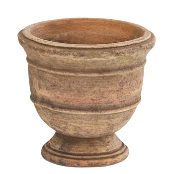 Dehner Terrakotta-Pokal Lucca, rund, mterra, ca. Ø16/H15 cm