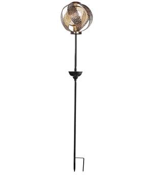 Dehner Solar-Stableuchte Vivace, ca. Ø15/H100 cm, Gold / Schwarz - Metall Kunststoff