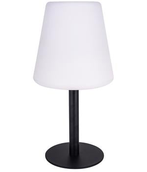 Dehner Solar-Tischleuchte Moderna, ca. Ø15/H30 cm, Schwarz, Weiß - Metall, Kunststoff