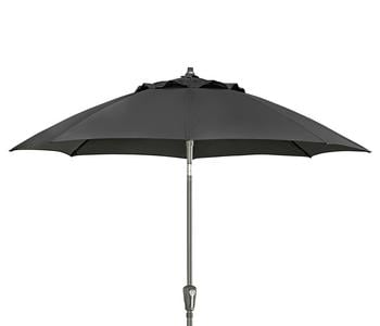 Dehner Sonnenschirm Kos, rund, ca. Ø220 cm, Dunkelgrau - Aluminium / Polyester