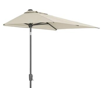 Dehner Balkonschirm Chios, rechteckig, ca. B210/T130 cm, Beige - Stahl / Aluminium Polyester