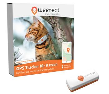 Weenect XS GPS-Tracker für Katzen, ca. B6,05/H2,45/T1,5 cm, Weiß - Kunststoff