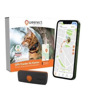 Weenect XS GPS-Tracker für Katzen, ca. B6,05/H2,45/T1,5 cm